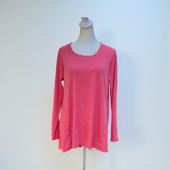 J. Jill Pima Scoop Neck Elliptical Tunic in Coral Size Small - Picture 2 of 6